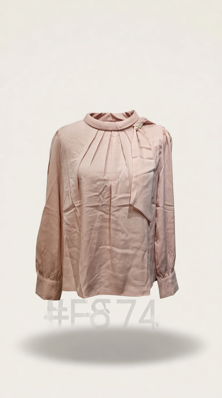 atin Broach Pleated Top RN NL FS
