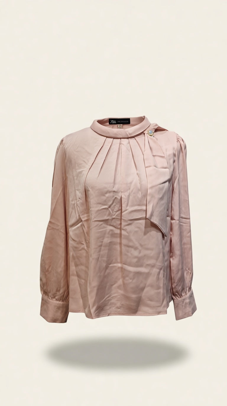 atin Broach Pleated Top RN NL FS
