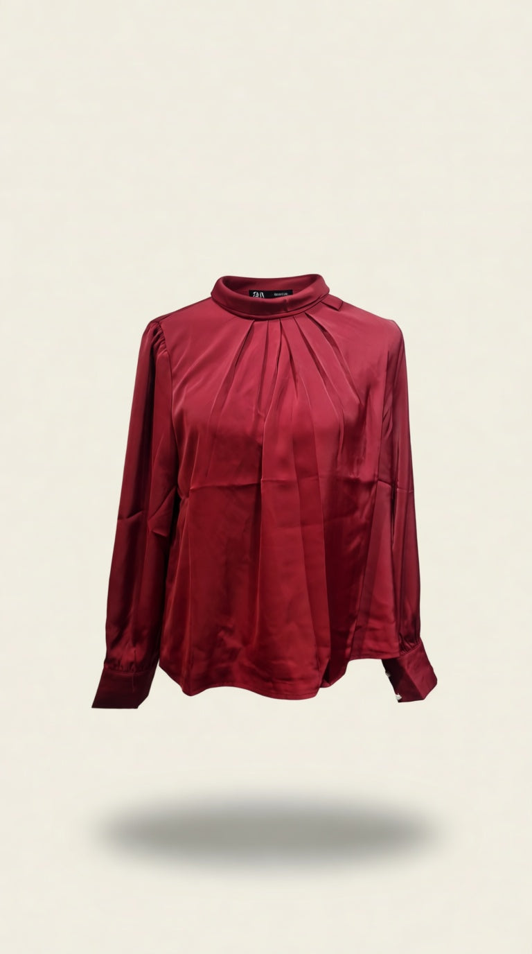 atin Broach Pleated Top RN NL FS