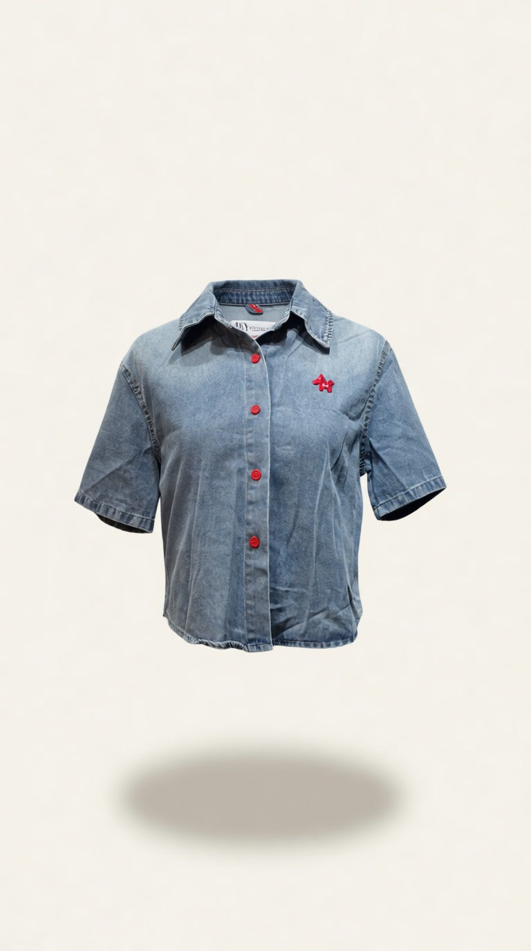 Denim NL PoP Button Top