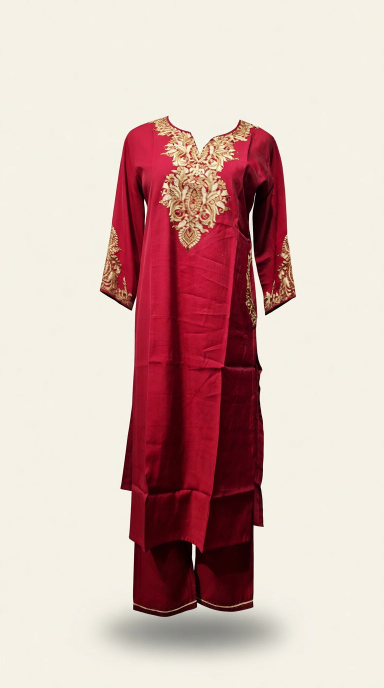 Muslin Pocket work ETH EMB Suit (Size: 2XL 44)