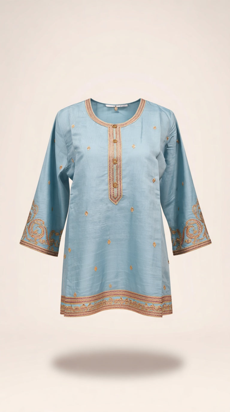 Sky Blue Party Wear Suit RN