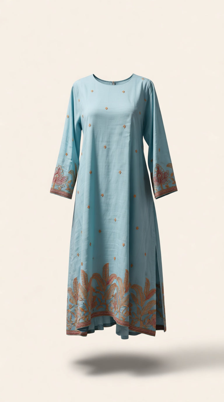 Sky Blue Party Wear Suit RN