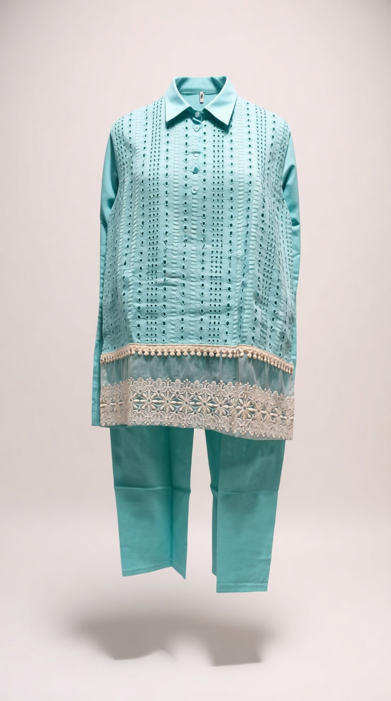 RN blue Frosted Suit