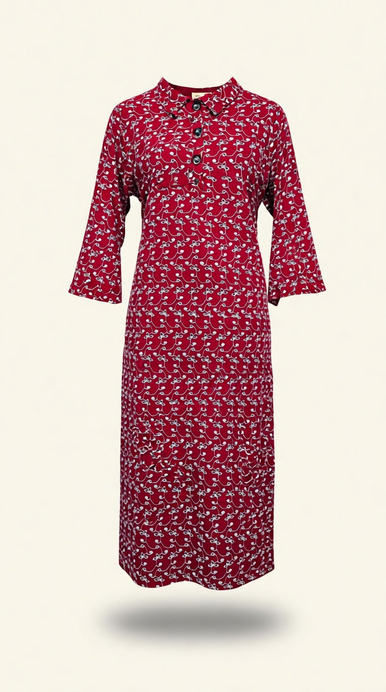 SK Pleated RN Green KURTI