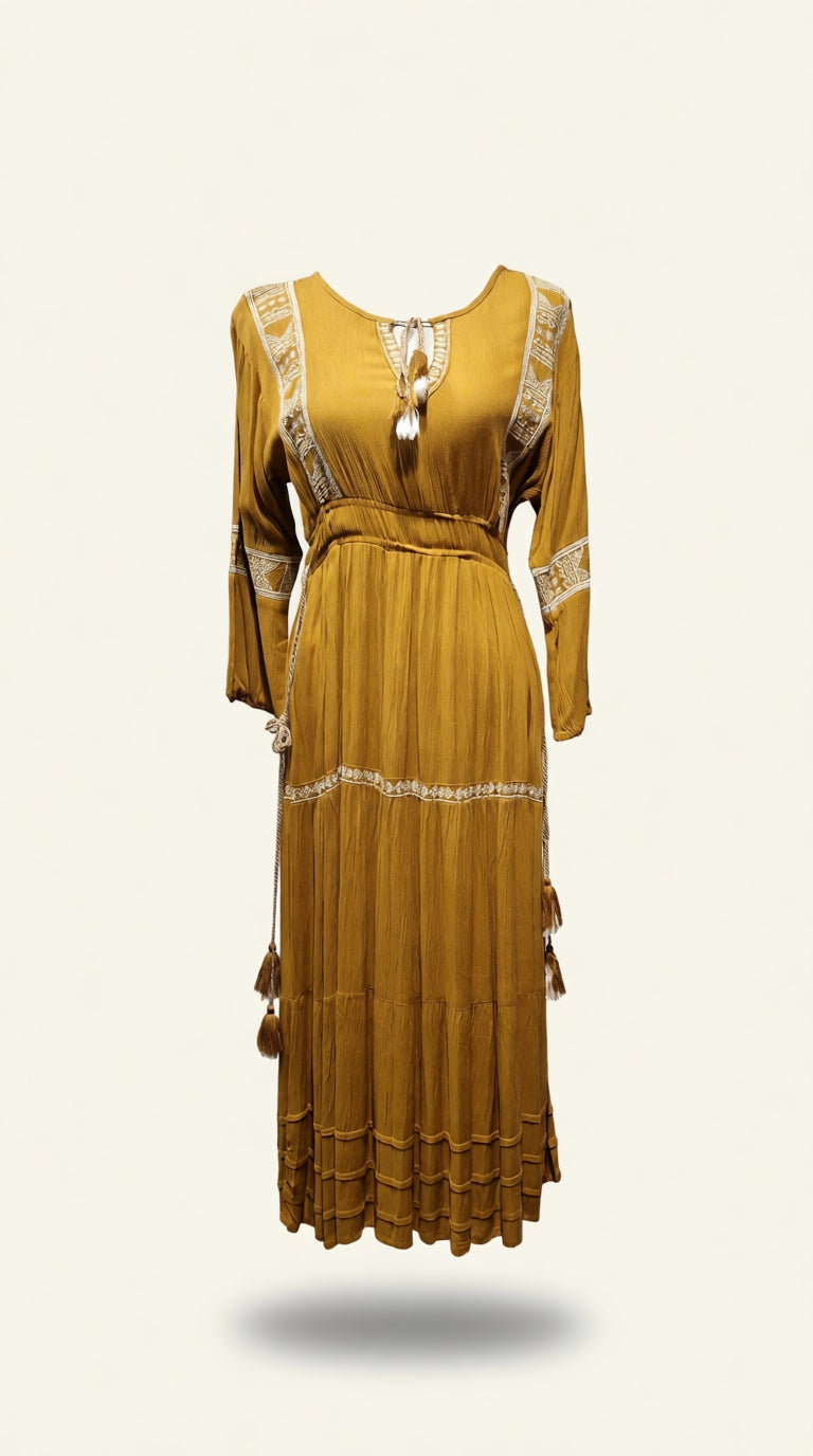 mustard dress