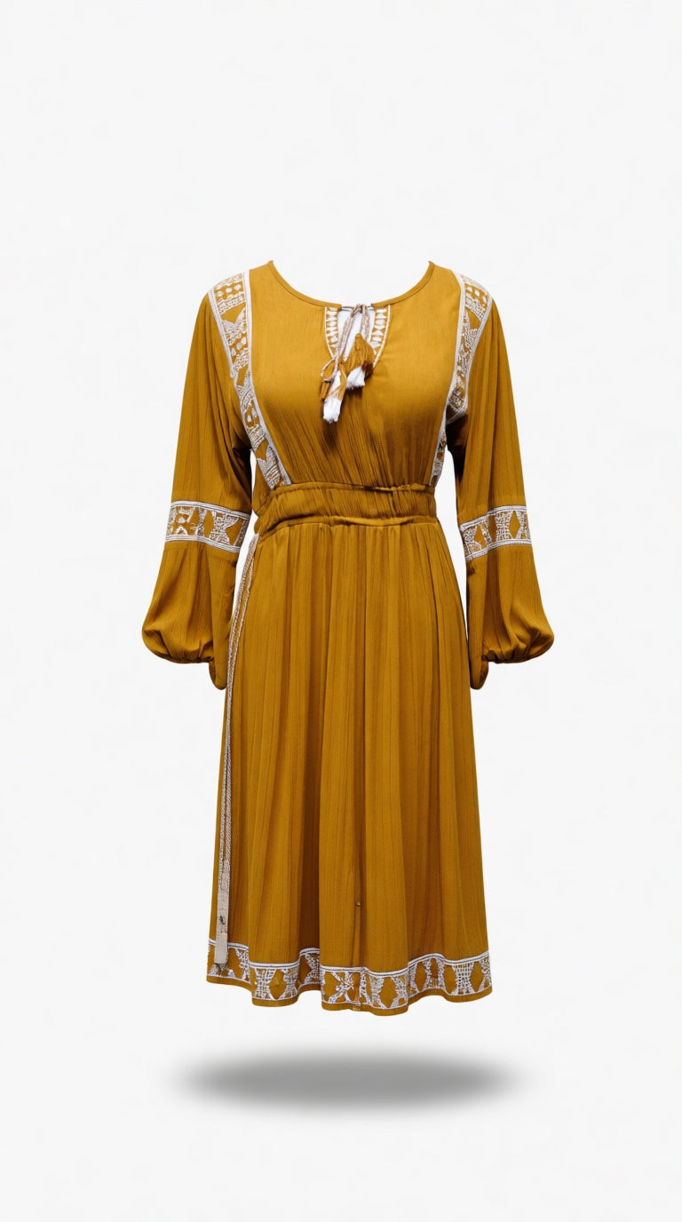 mustard dress