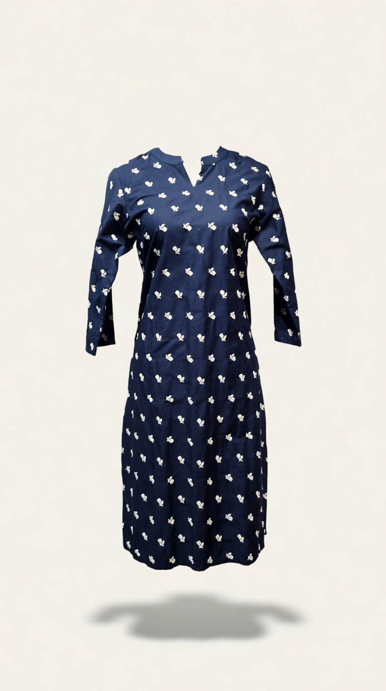 Navy Blue BN Long Kurta