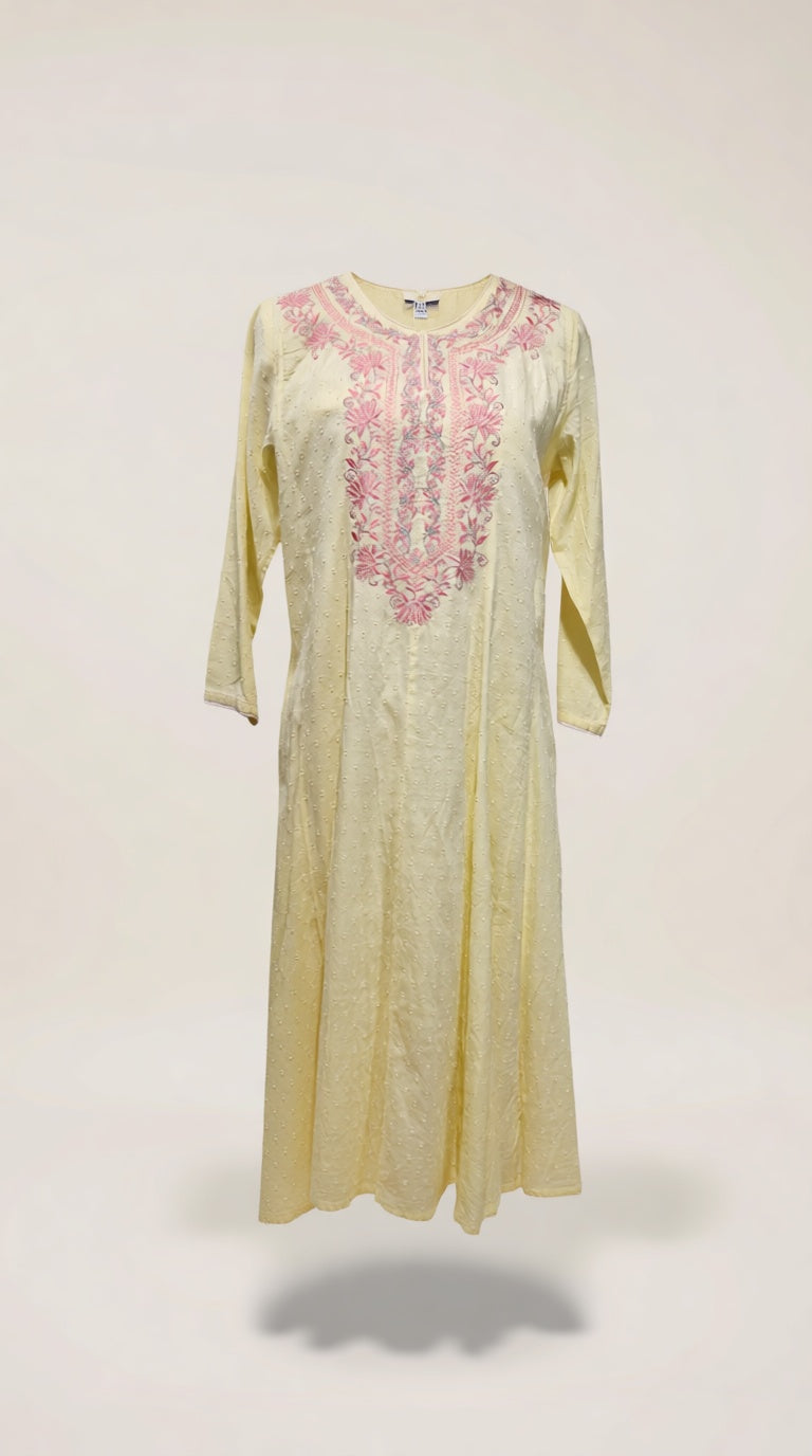 Yellow Cotton Kurta