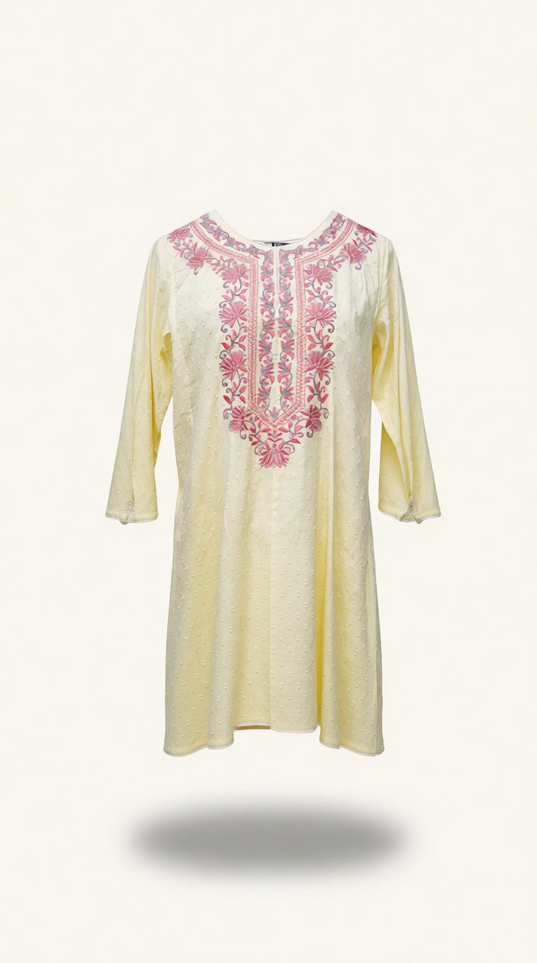 Yellow Cotton Kurta
