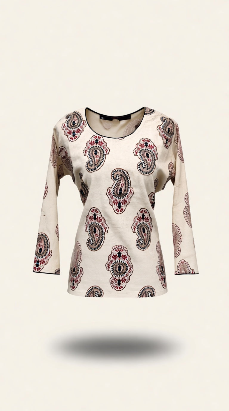 Khadi Kurti Glass/Bead
