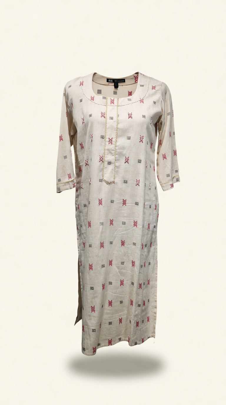 Khadi Kurti Glass/Bead