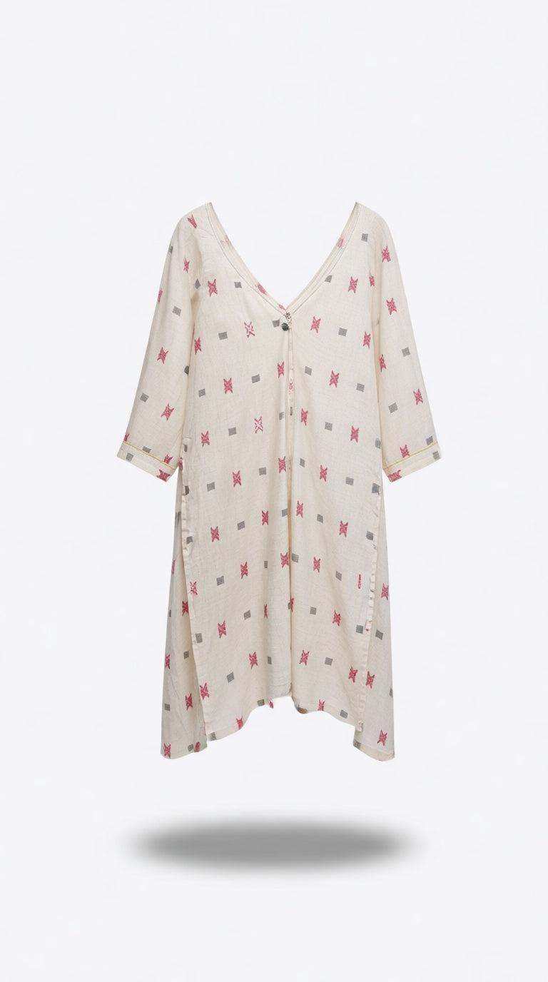 Khadi Kurti Glass/Bead