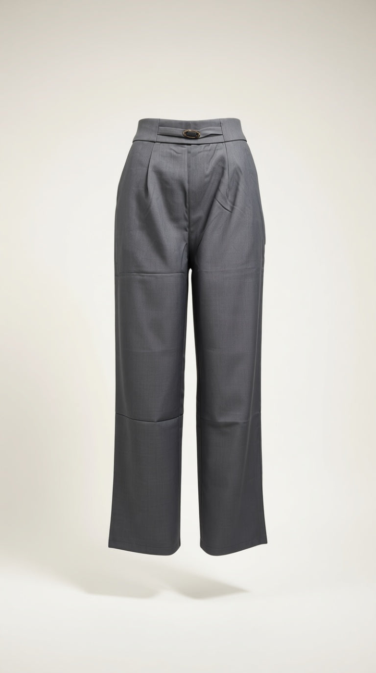 Elastic back Korean Pant buckle