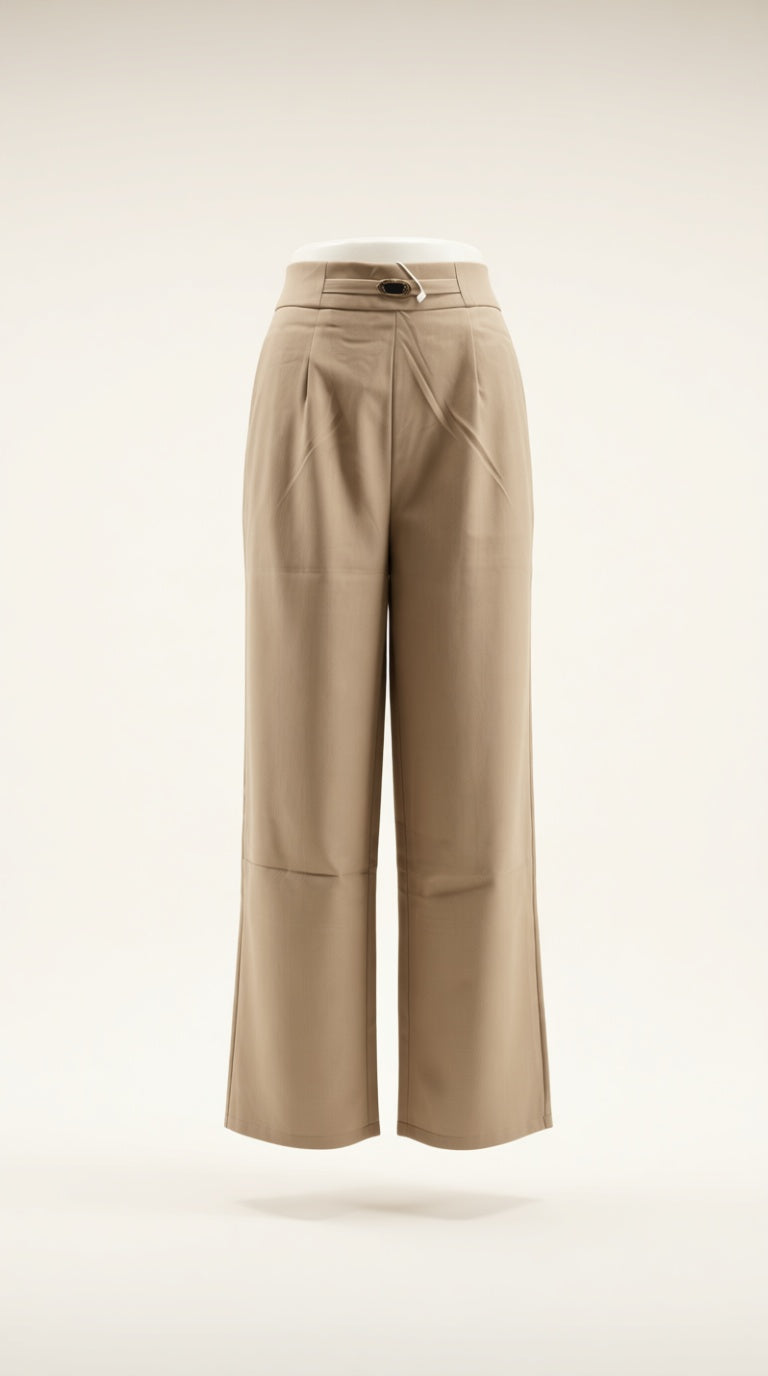 Elastic back Korean Pant buckle