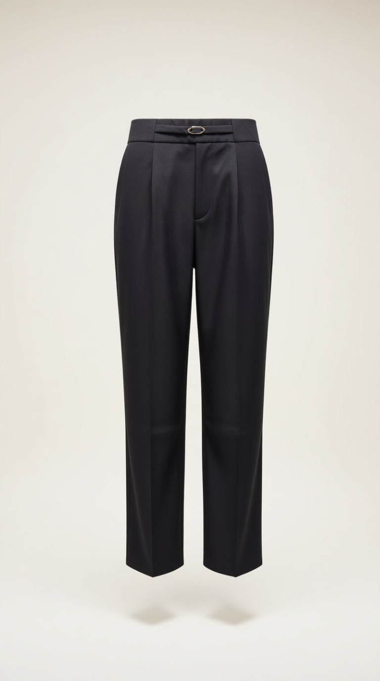 Elastic back Korean Pant buckle