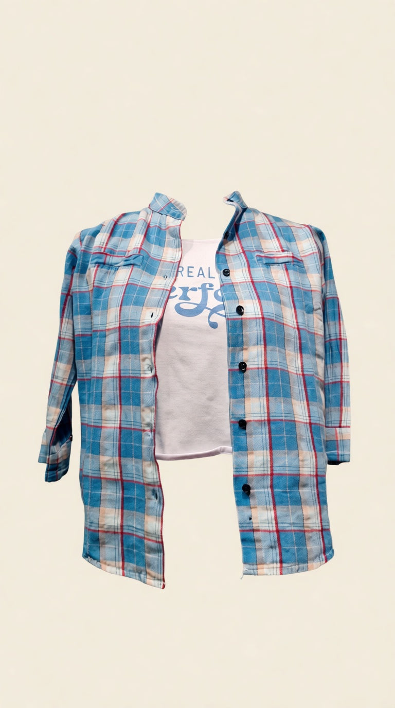 Casual cotton shirt with t-shirt