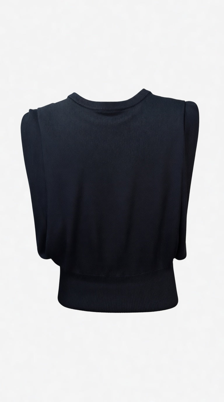 solid color pleated top TOP