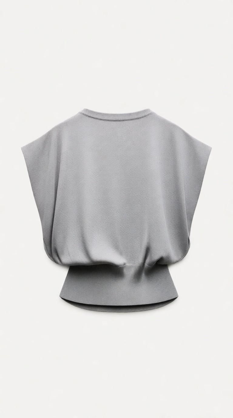 solid color pleated top TOP