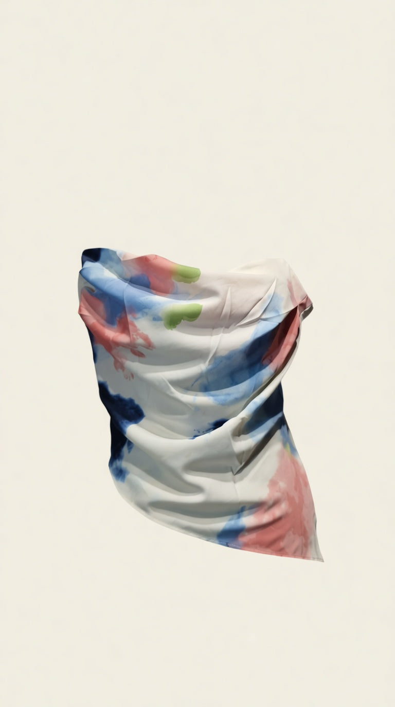 Straps Crop Top with falls multi colour