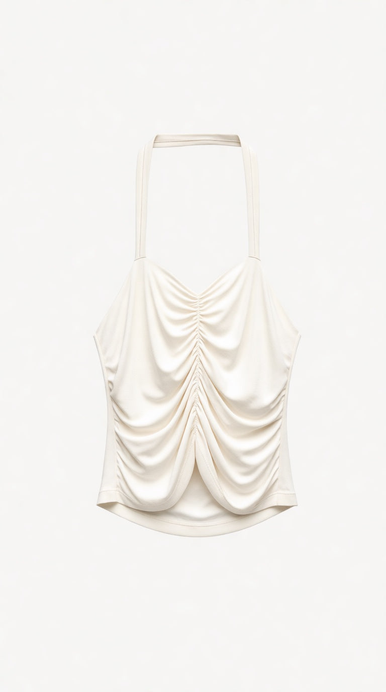 halter neck tank top padded