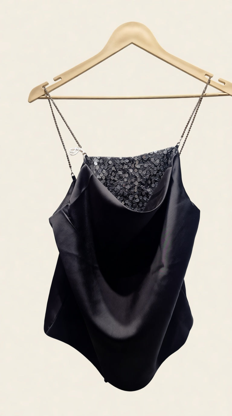 Black Fall Cami Top Crop top
