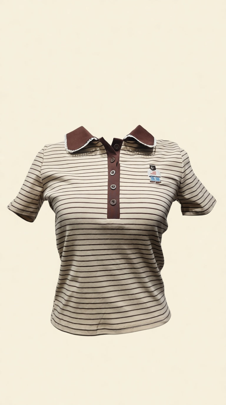 Slim Fit Cotton Small Size Collar Top