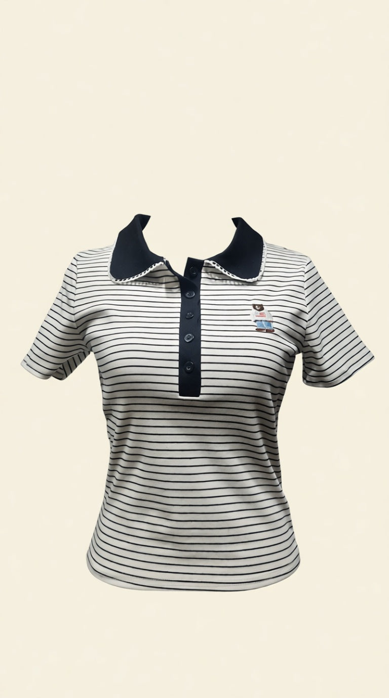 Slim Fit Cotton Small Size Collar Top