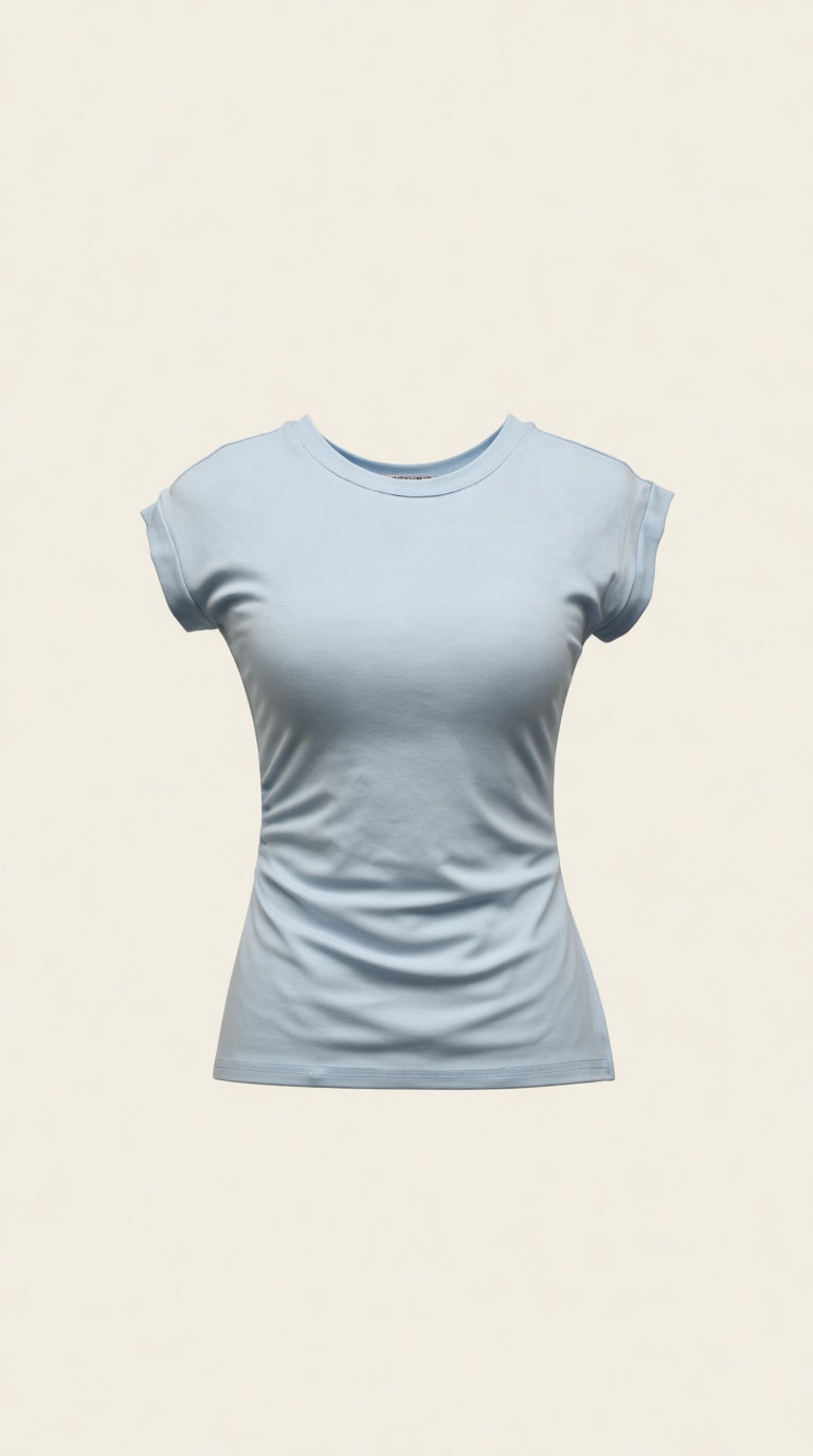 Solid pastel color T top with chain TSHIRT