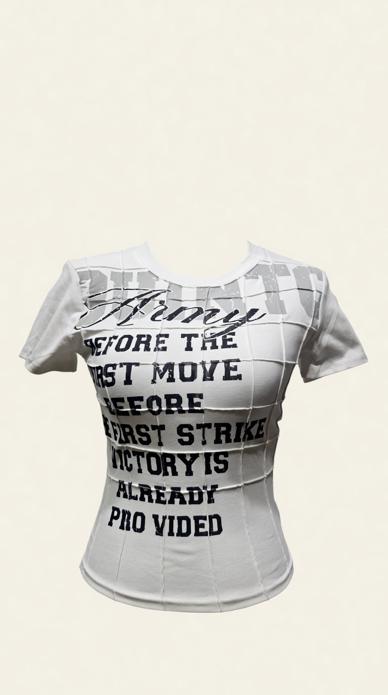 T-Top printed slim fit Short length
