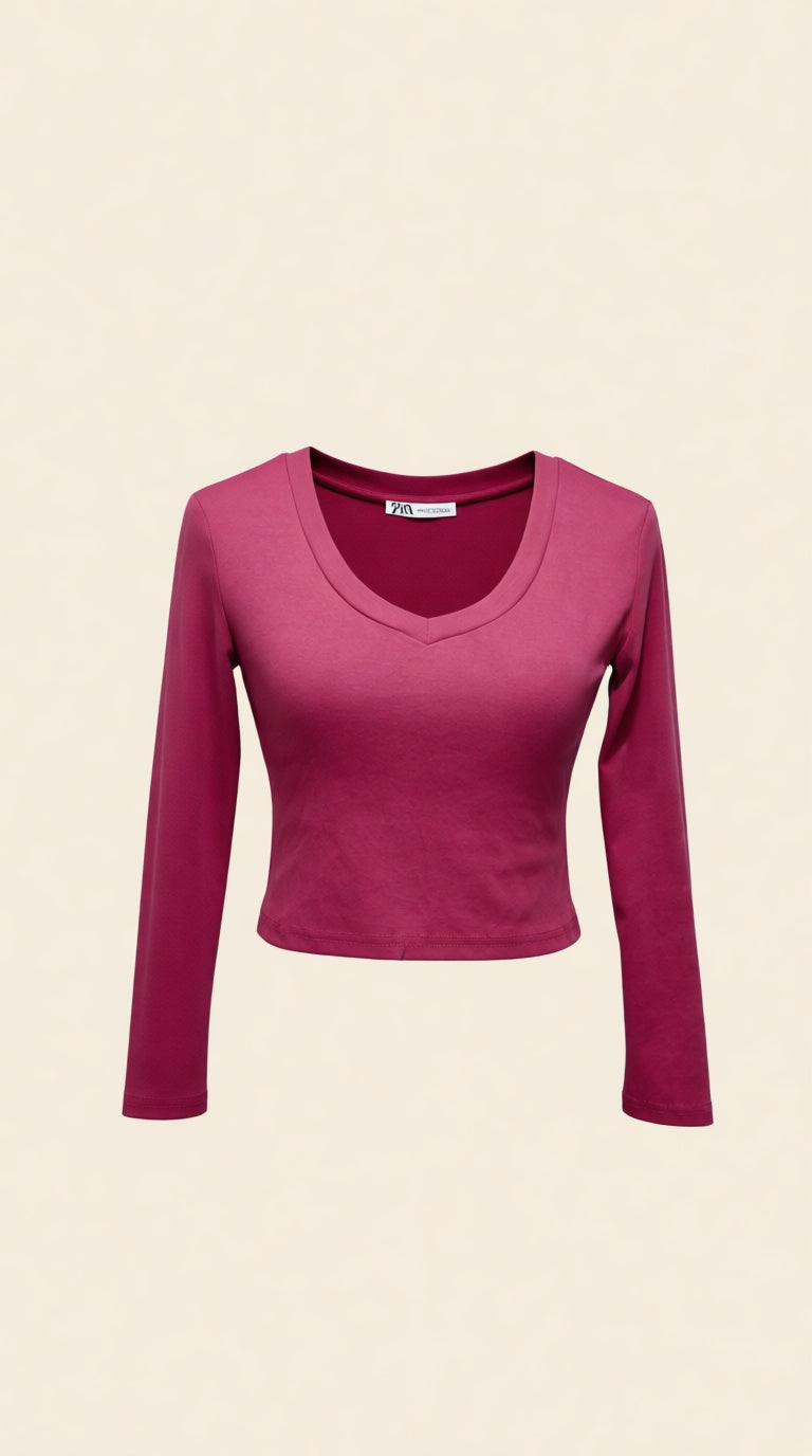 Full Sleeves VN Slim Fit Tshirt581 IMP