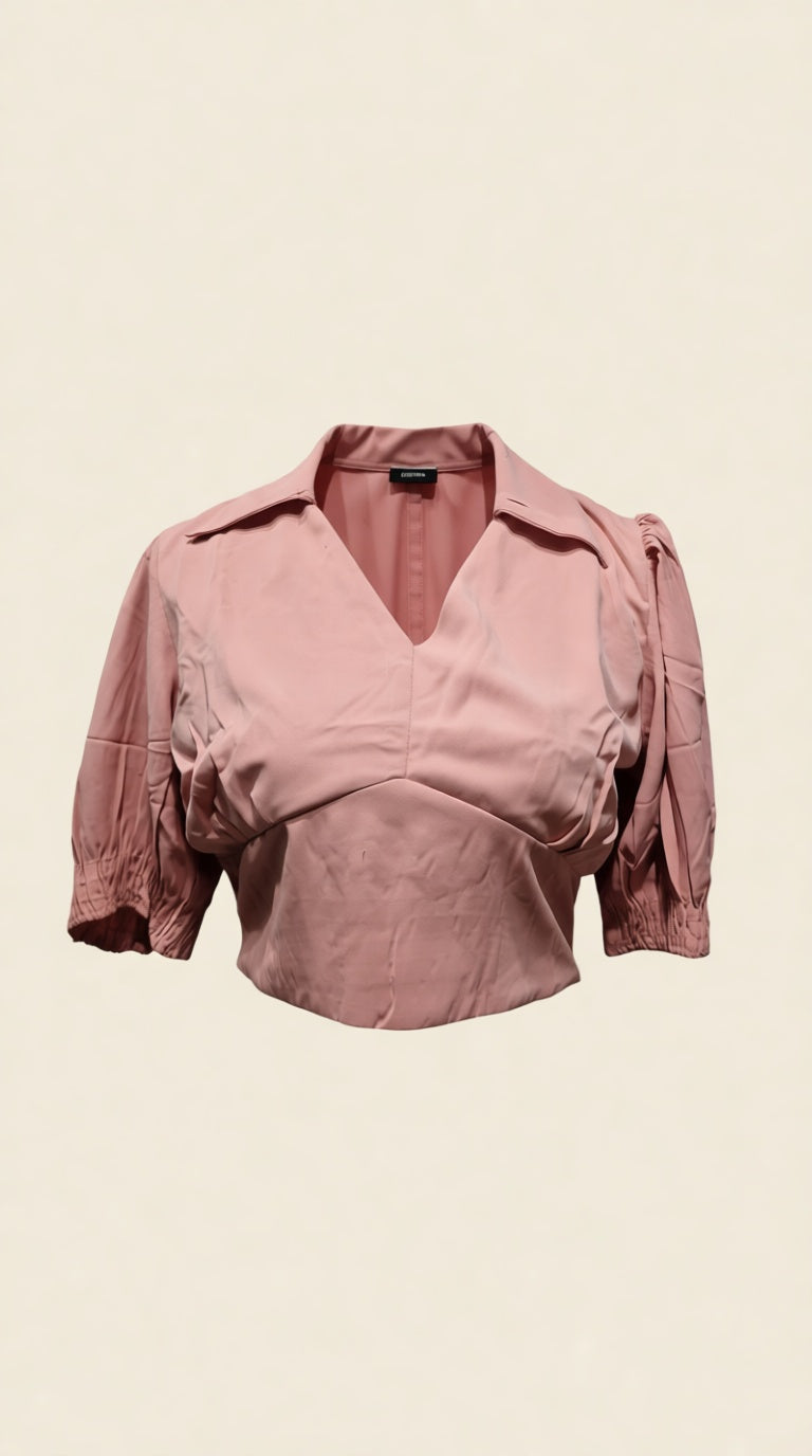 Collared Crop Top