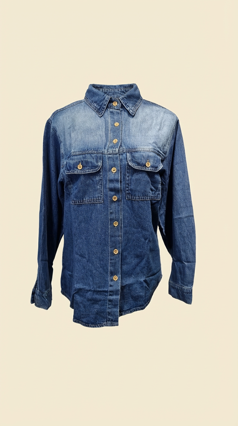 Denim Shirt Sweater