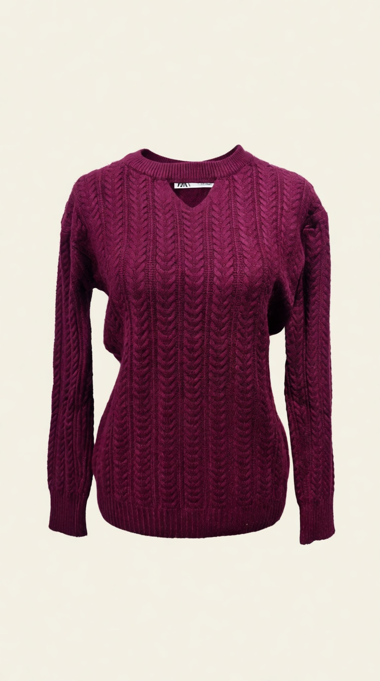 Knitting TOP with Broach Sweater
