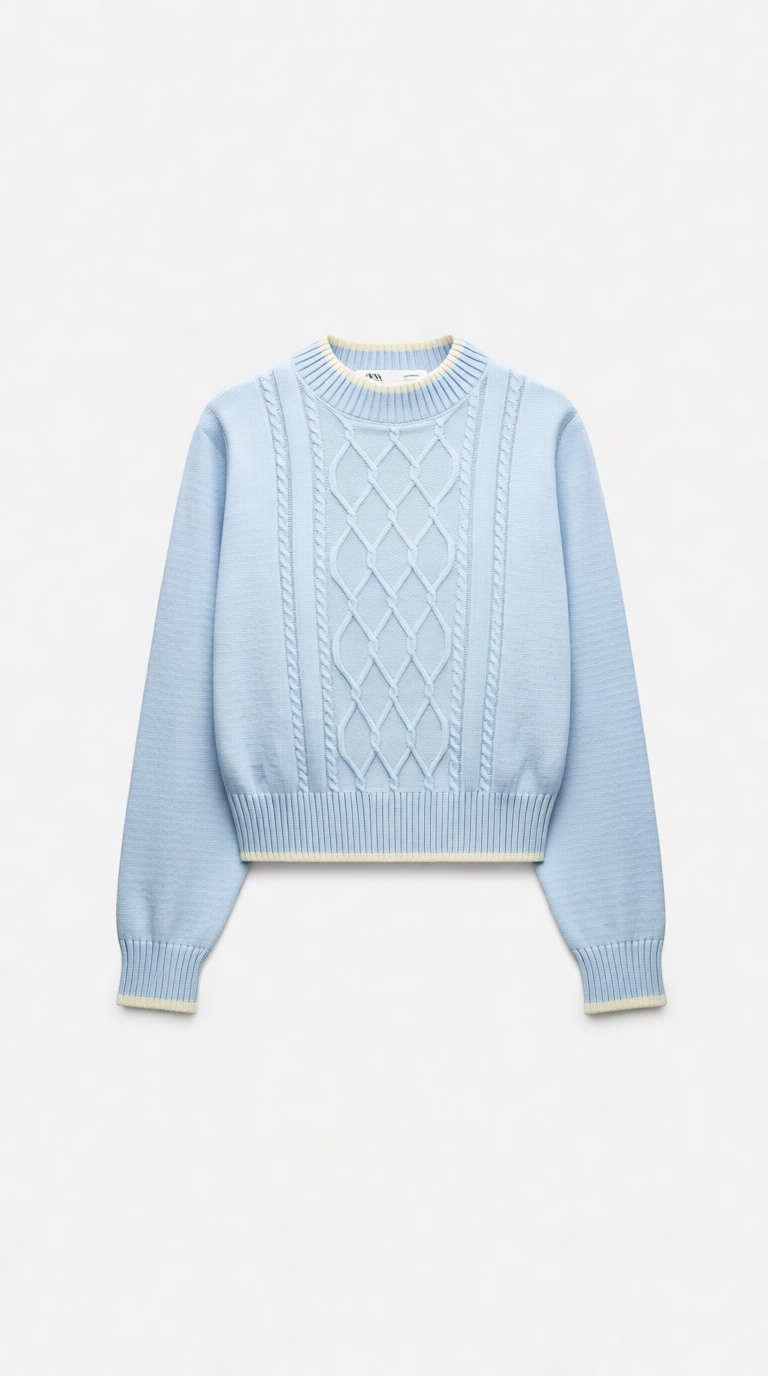 Knitted Boarder RN NL Sweater WTR Sweater