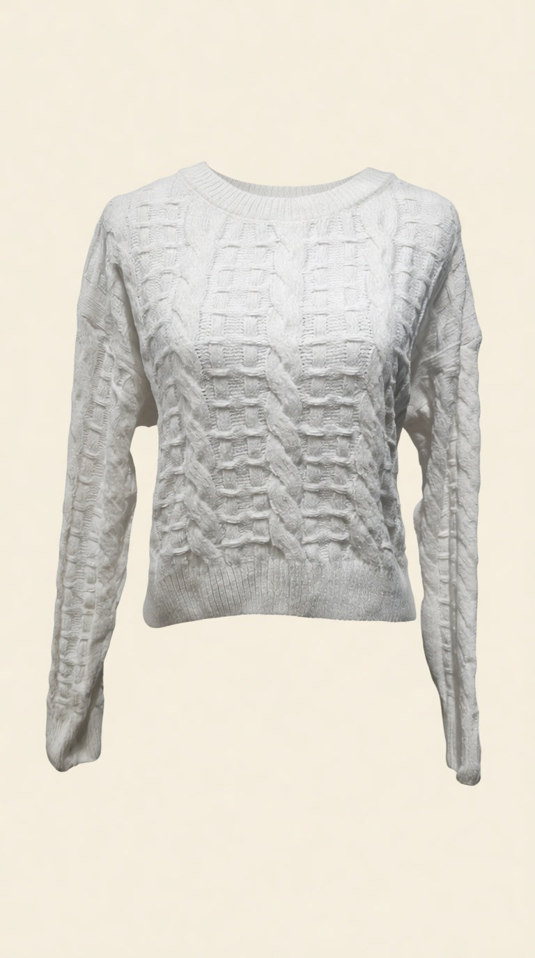 Knitting White WTR Sweater