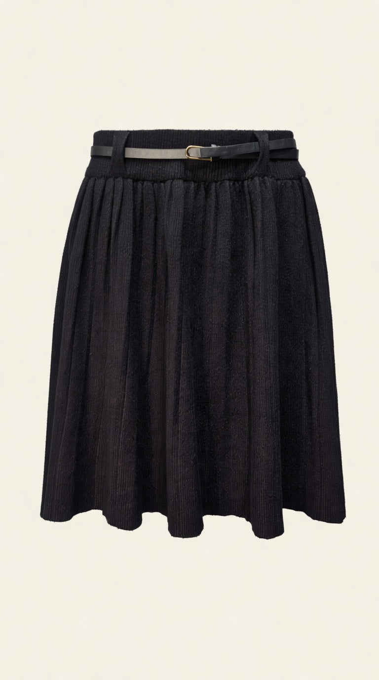 Wtr Mini Pleated Skirt Belt