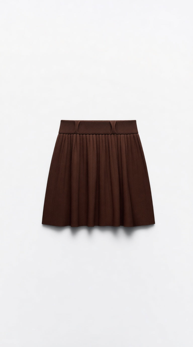 Wtr Mini Pleated Skirt Belt