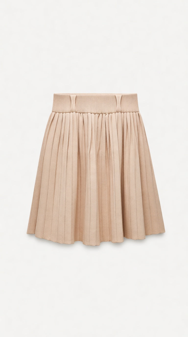 Wtr Mini Pleated Skirt Belt