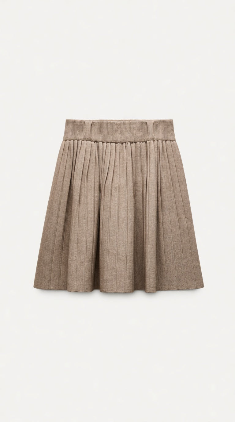 Wtr Mini Pleated Skirt Belt
