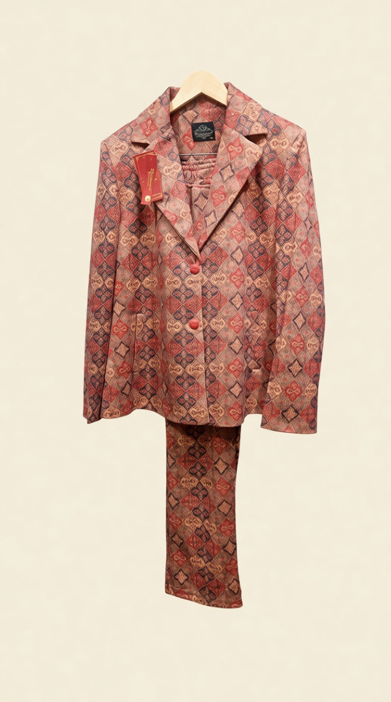 Party wear Printed Coat Pant Co-ord WTR