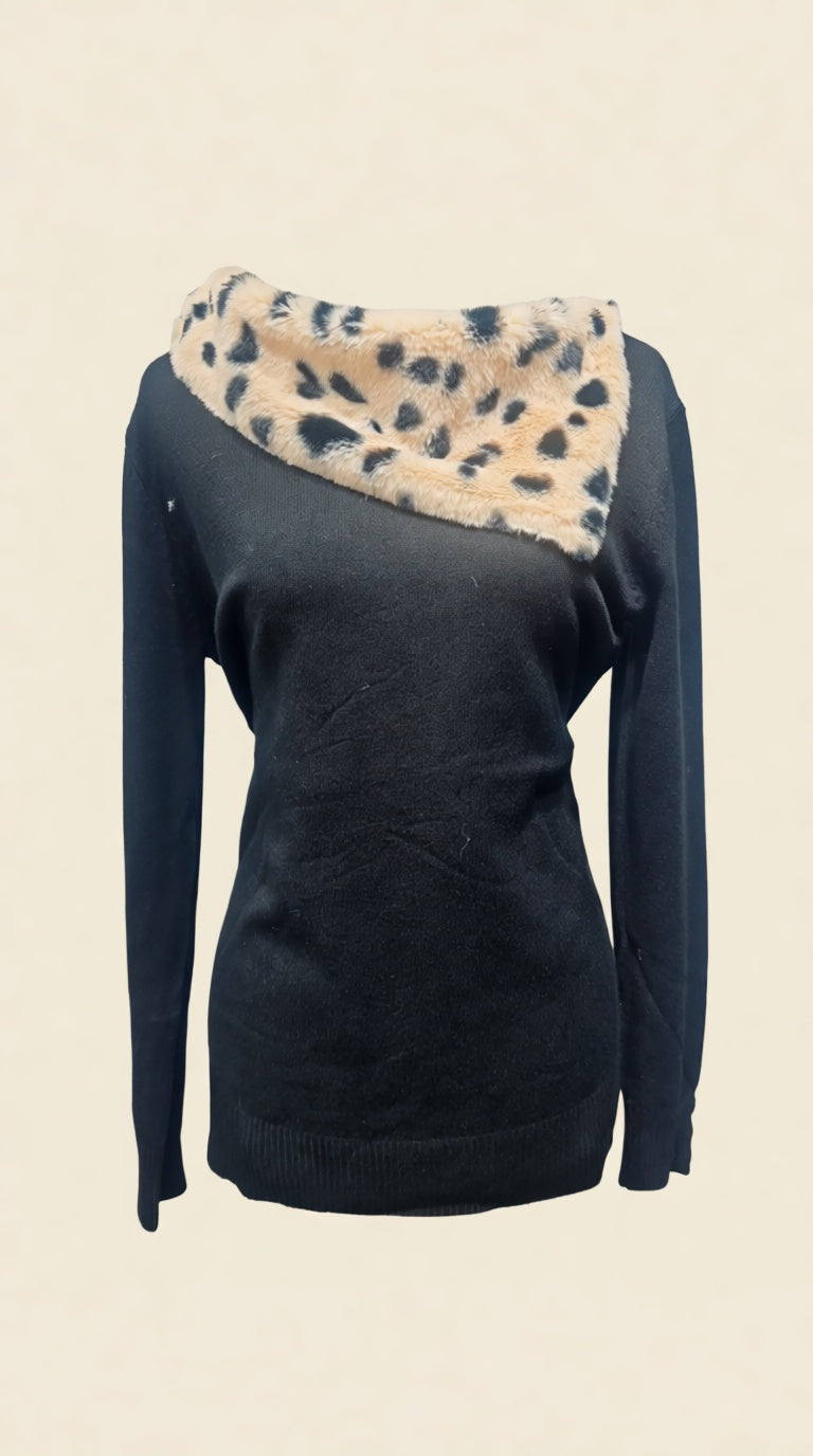 Furry Collar wtr Fancy Sweater
