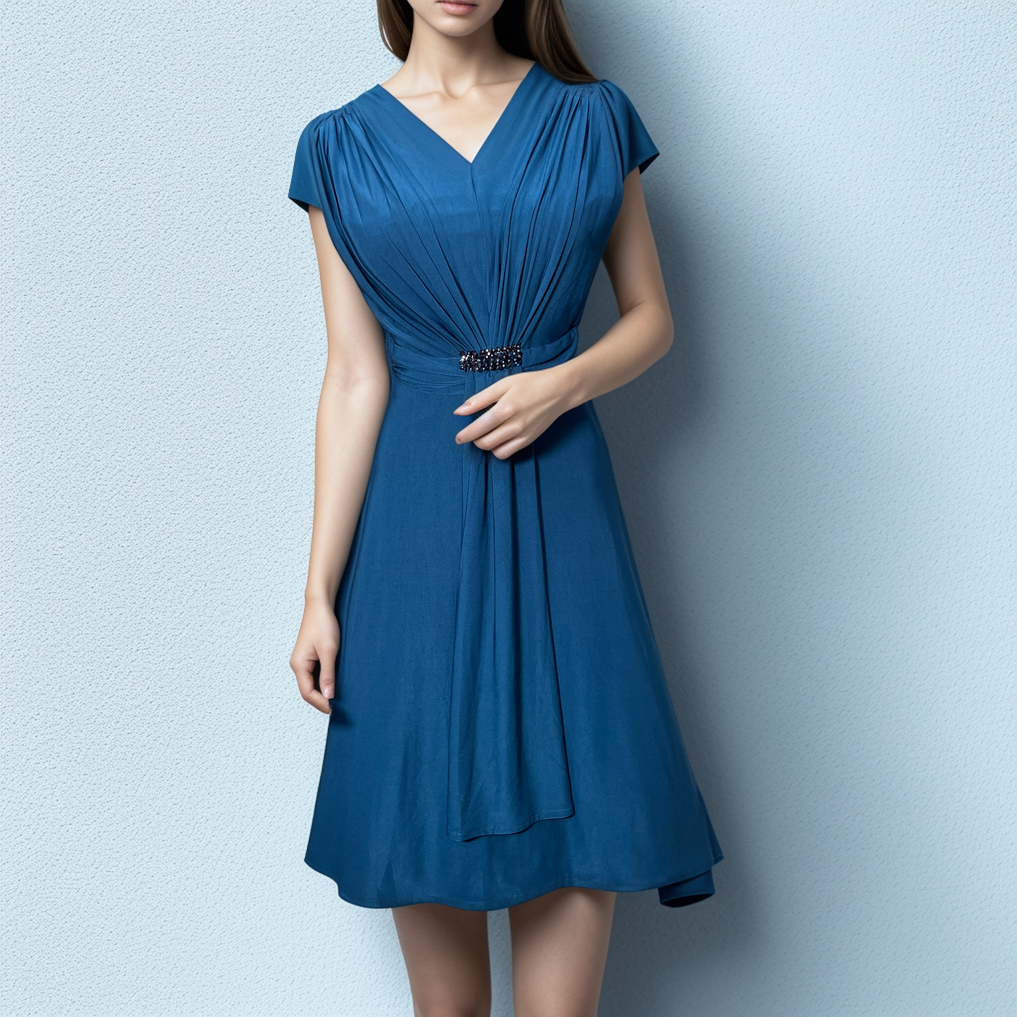 Sleeveless Midi Dress Dress Good Quality Fabric