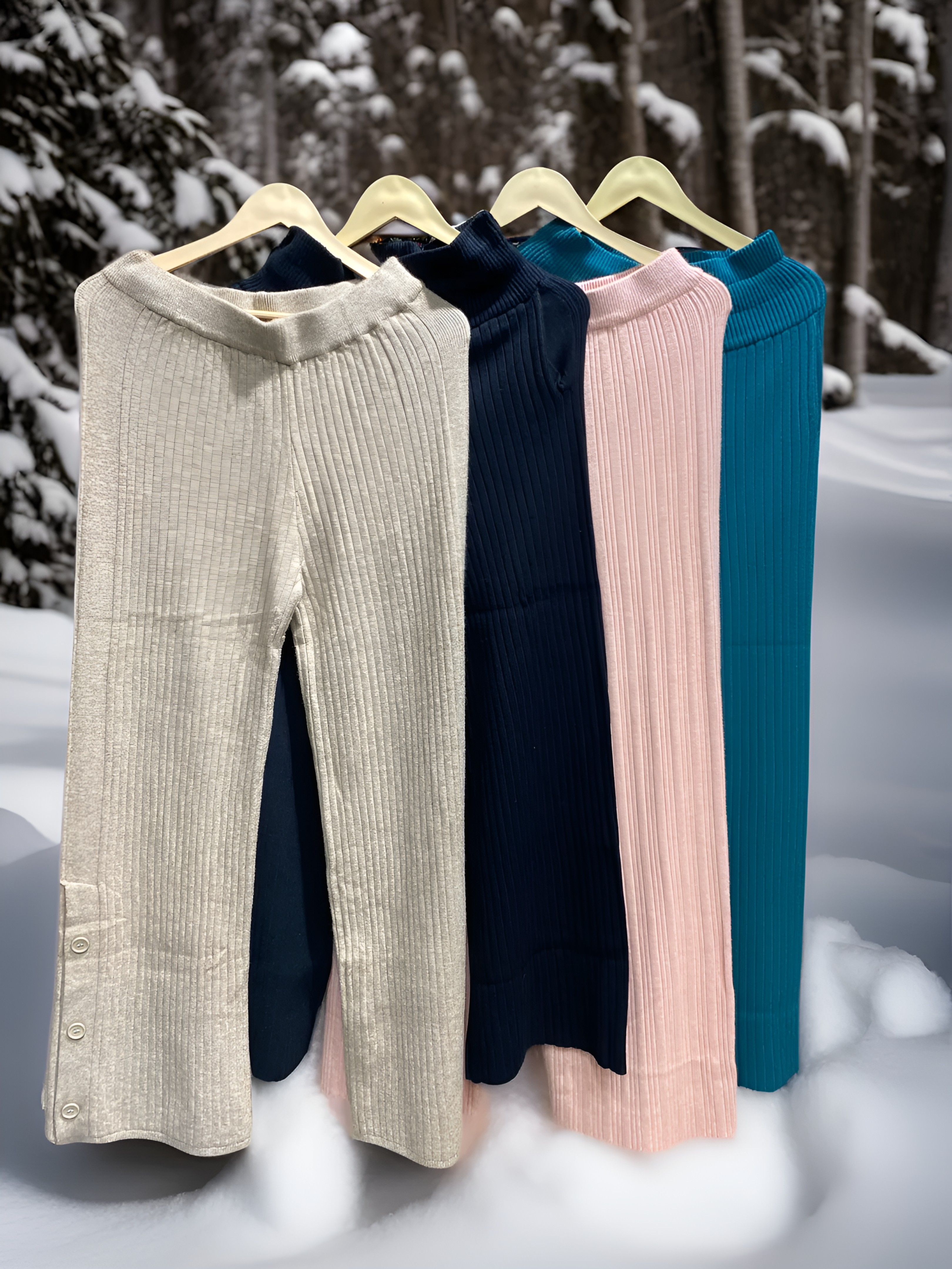 4 Wide Belt Louver Straight Fit Pant Super Soft 380 + GSM