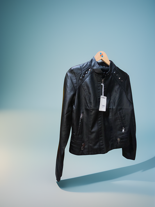 D05 Leather Jacket Ban Neck