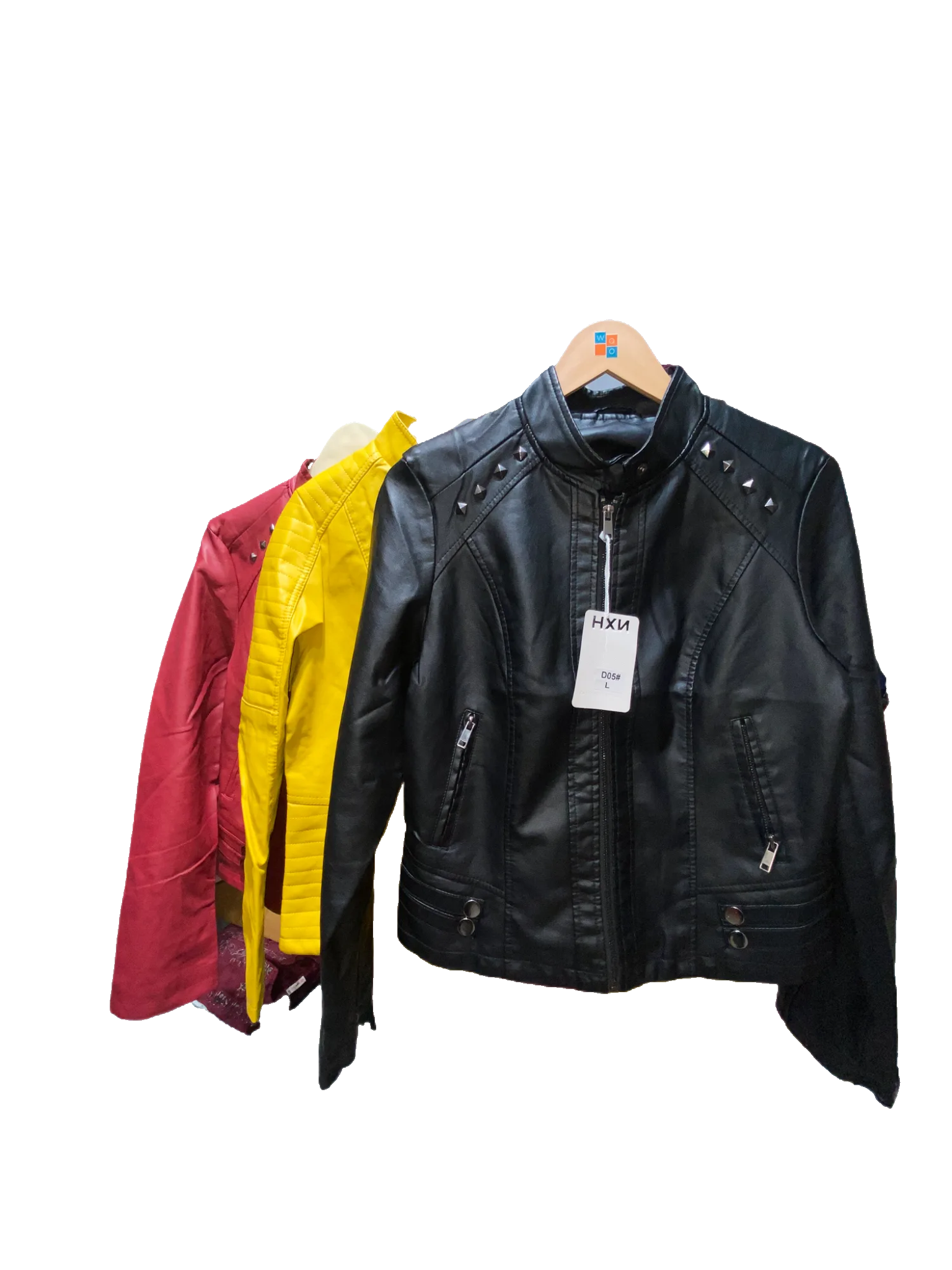 D05 Leather Jacket Ban Neck
