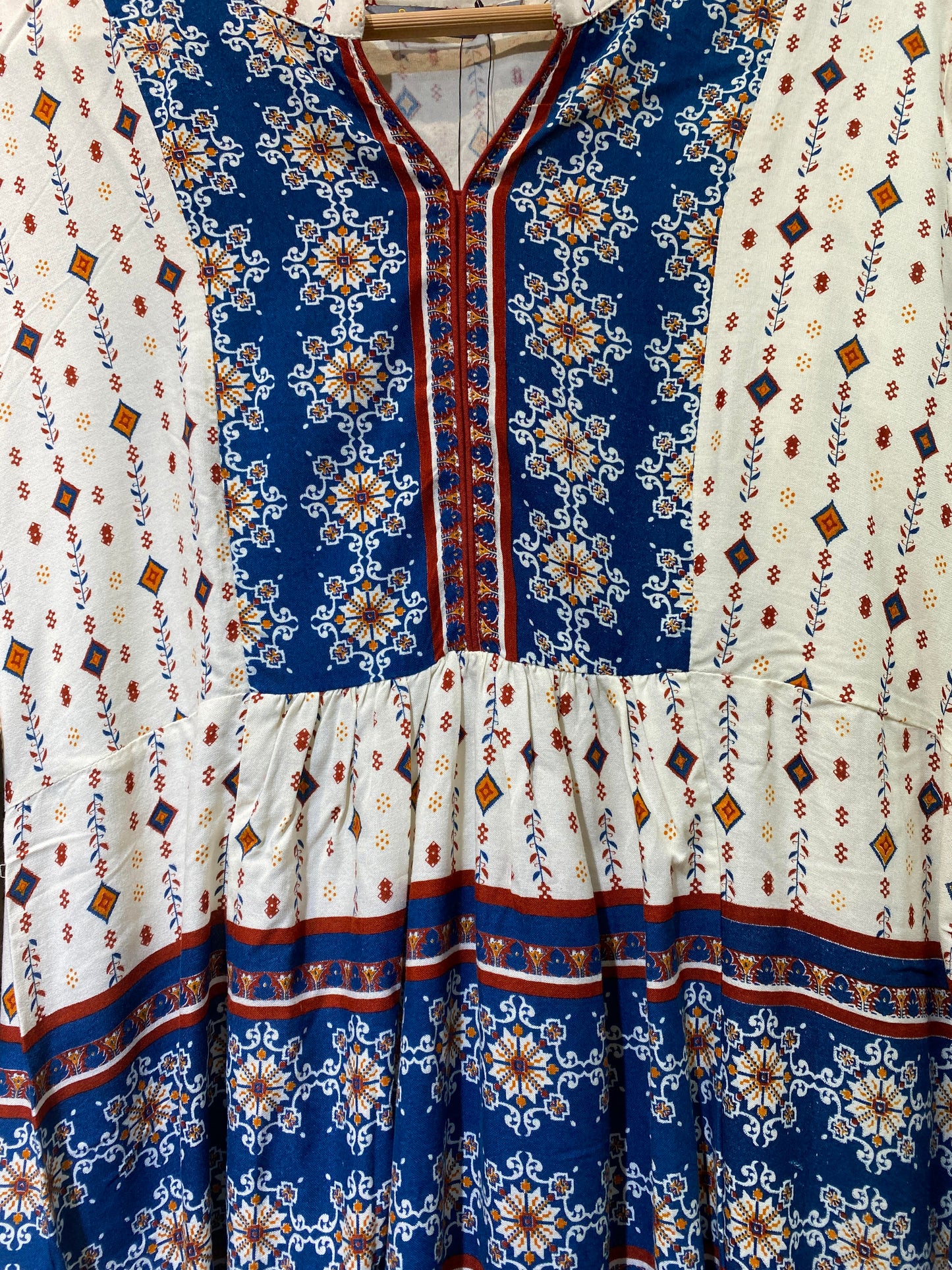 Ethnic Tunic Top with Beautiful Flares and Puffed arms